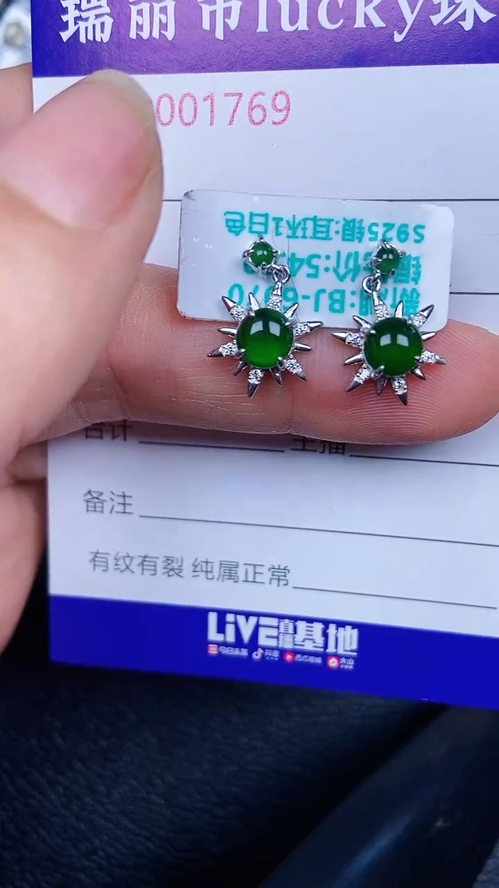 颈饰银S925镶嵌翡翠1769