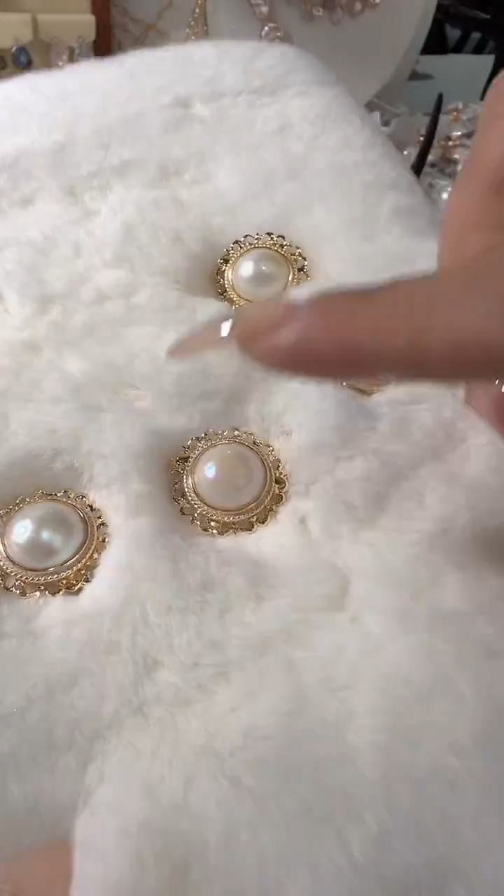 银S925镶嵌胸针拼合珍珠（马贝珠）653多样性发货 发其一