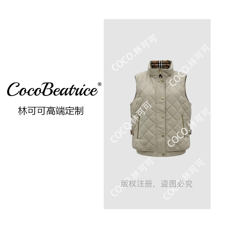 【COCO林可可】短款羽绒服马甲立领宽松休闲百搭YS-25020