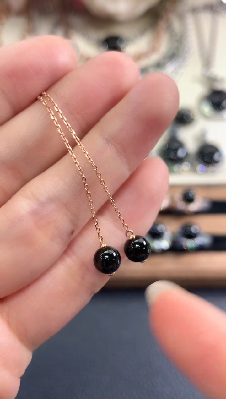 18K金镶嵌翡翠耳饰c3 