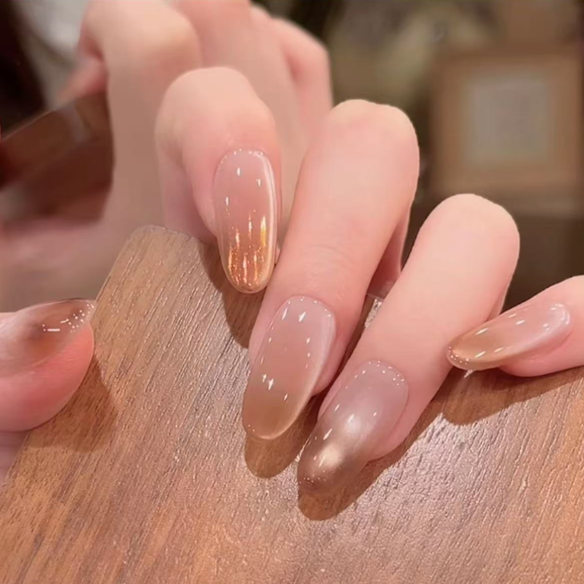 茉哉现货W【秋意浓】纯手工定制拆卸穿戴甲A4446