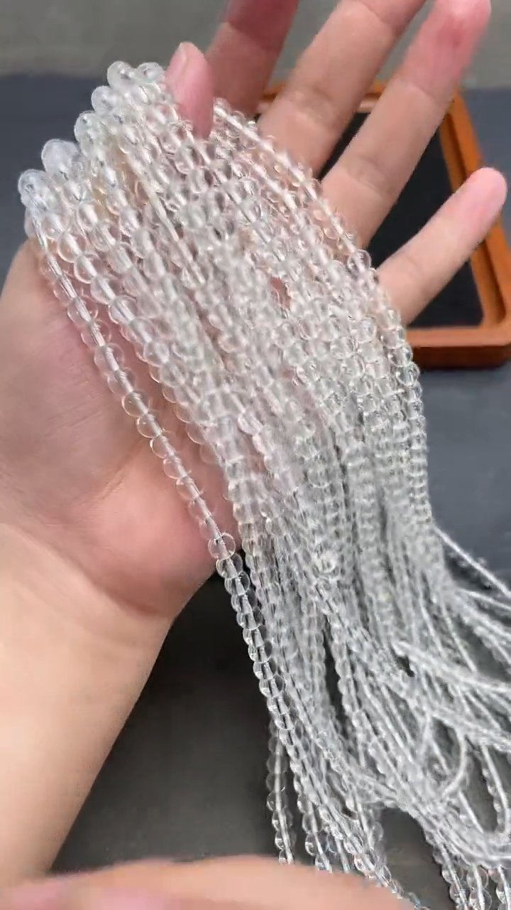 水晶手串未镶嵌白水晶6mm三圈