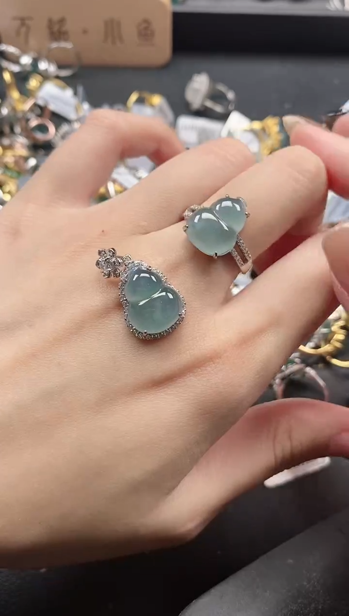 银S925镶嵌戒指翡翠51151