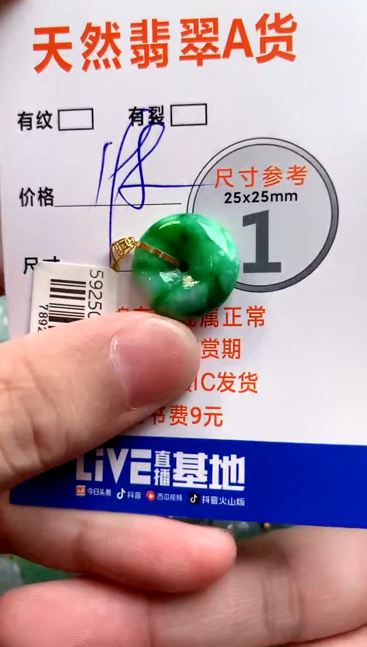 颈饰18K金镶嵌翡翠0466481359