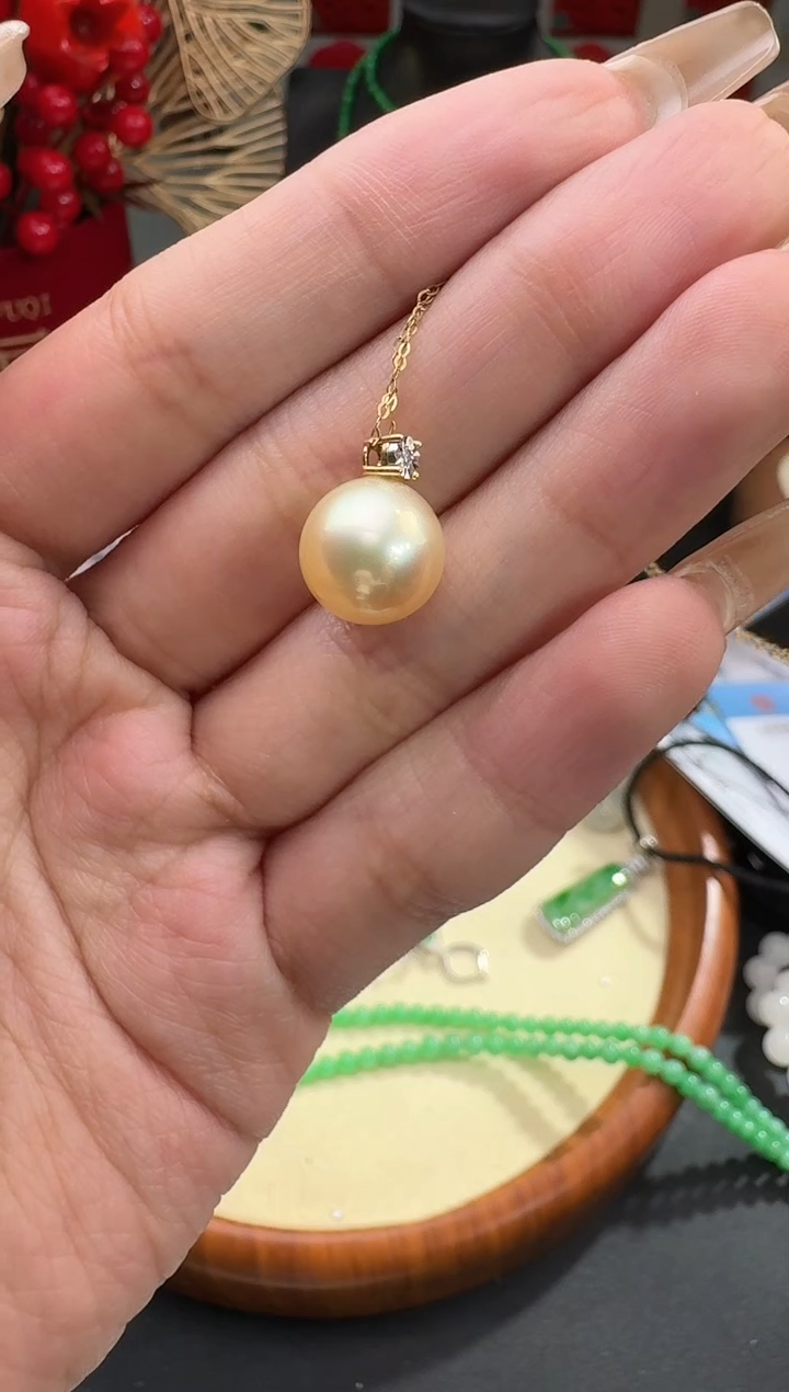 【闪购商品】海水珍珠颈饰18K金镶嵌挂件