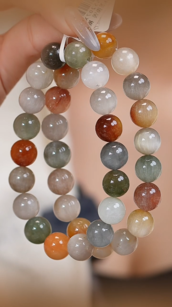 手串未镶嵌水晶彩兔毛11m+M55207X多样发一宋