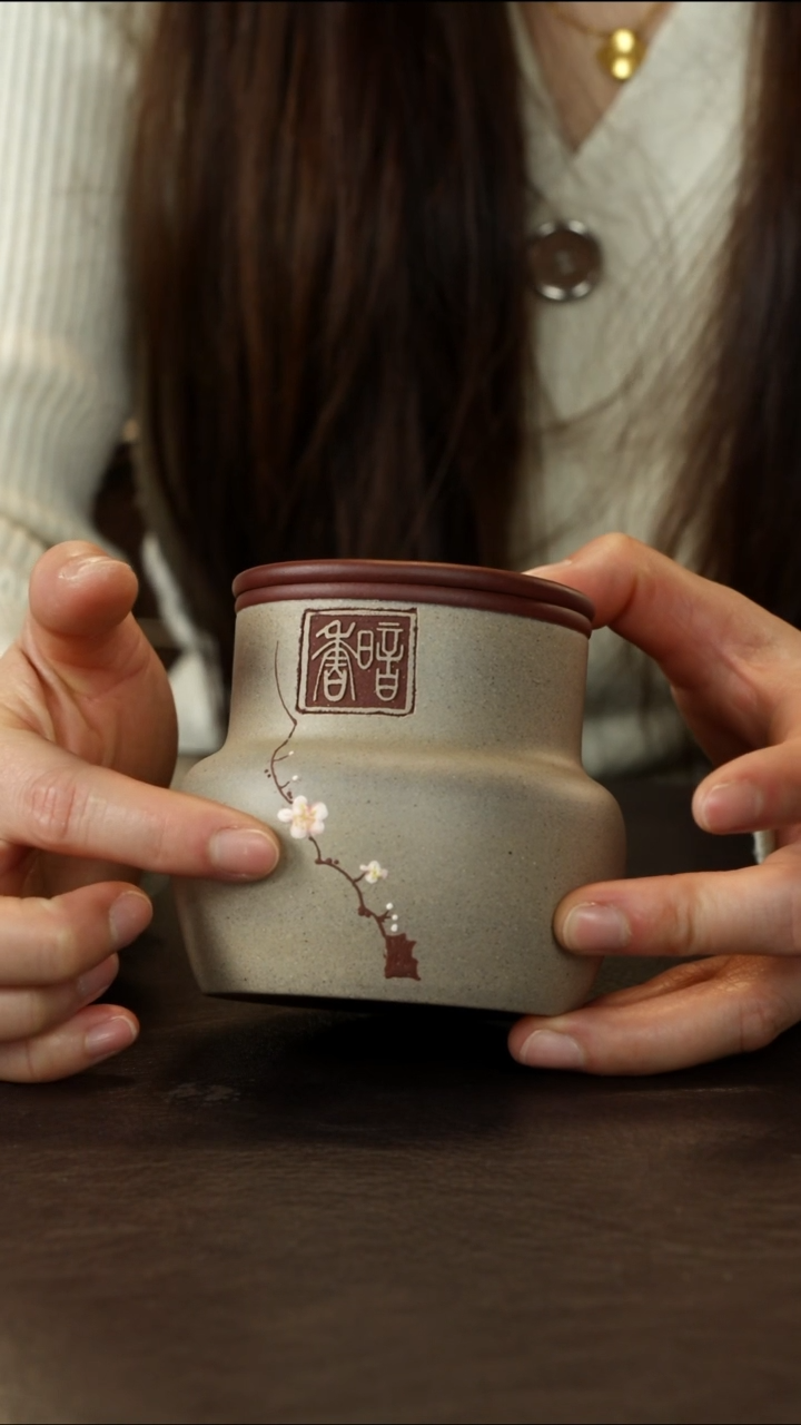 茶杯紫砂吴春艳 暗香小罐