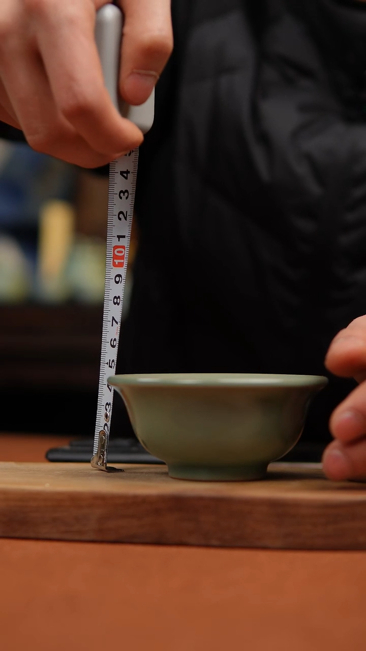 【闪购商品】瓷片原产地原矿仿古青绿压手杯