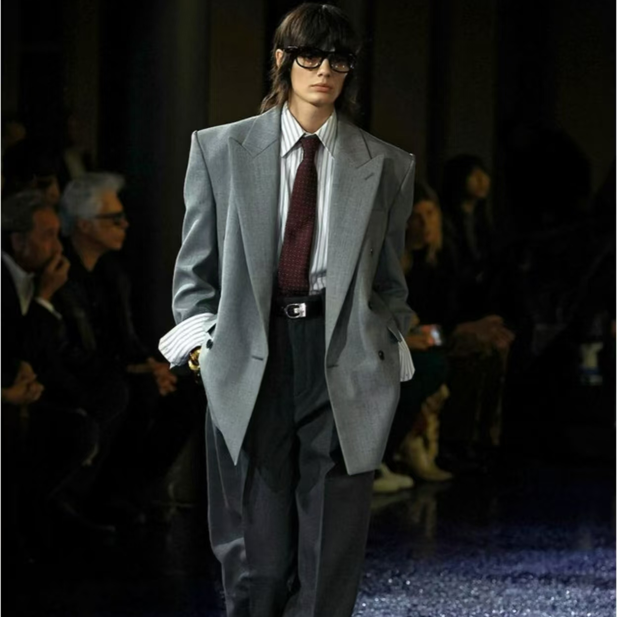 「vintage」小众设计款西装复古外套男女同款西服 power suit