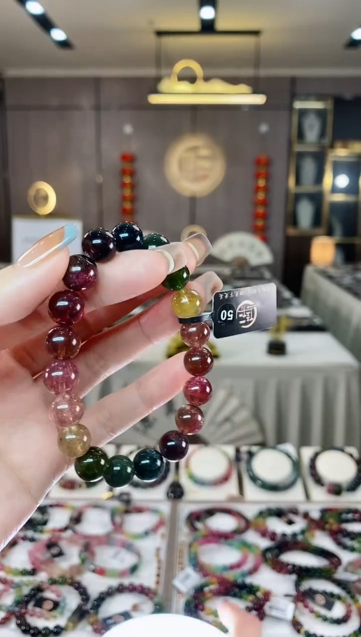 【闪购商品】碧玺单圈手串10mm+未镶嵌一物一证dan