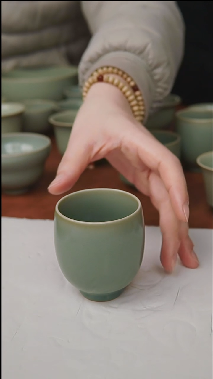 杯子瓷富山严选汝瓷，美人杯