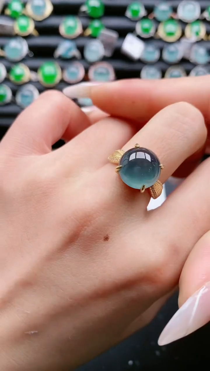 【闪购商品】翡翠戒指银S925镶嵌1111111