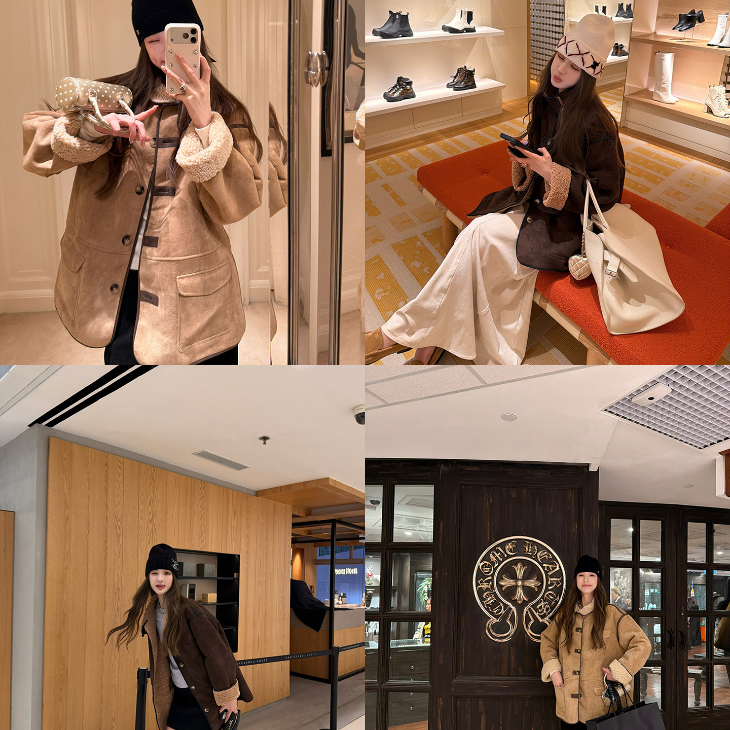 【1.5号20点新品】aaaaxbbb 旧世纪回响大衣麂皮羊羔毛中长款复古感