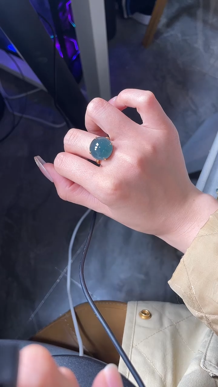 【闪购商品】翡翠戒指银S925镶嵌47645745