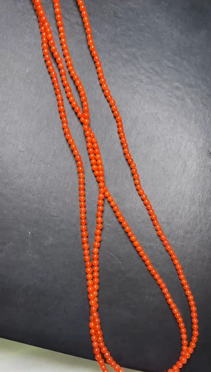 未镶嵌手串南红玛瑙保山冰红南红多圈手串4mm+多样性发一JP57133 
