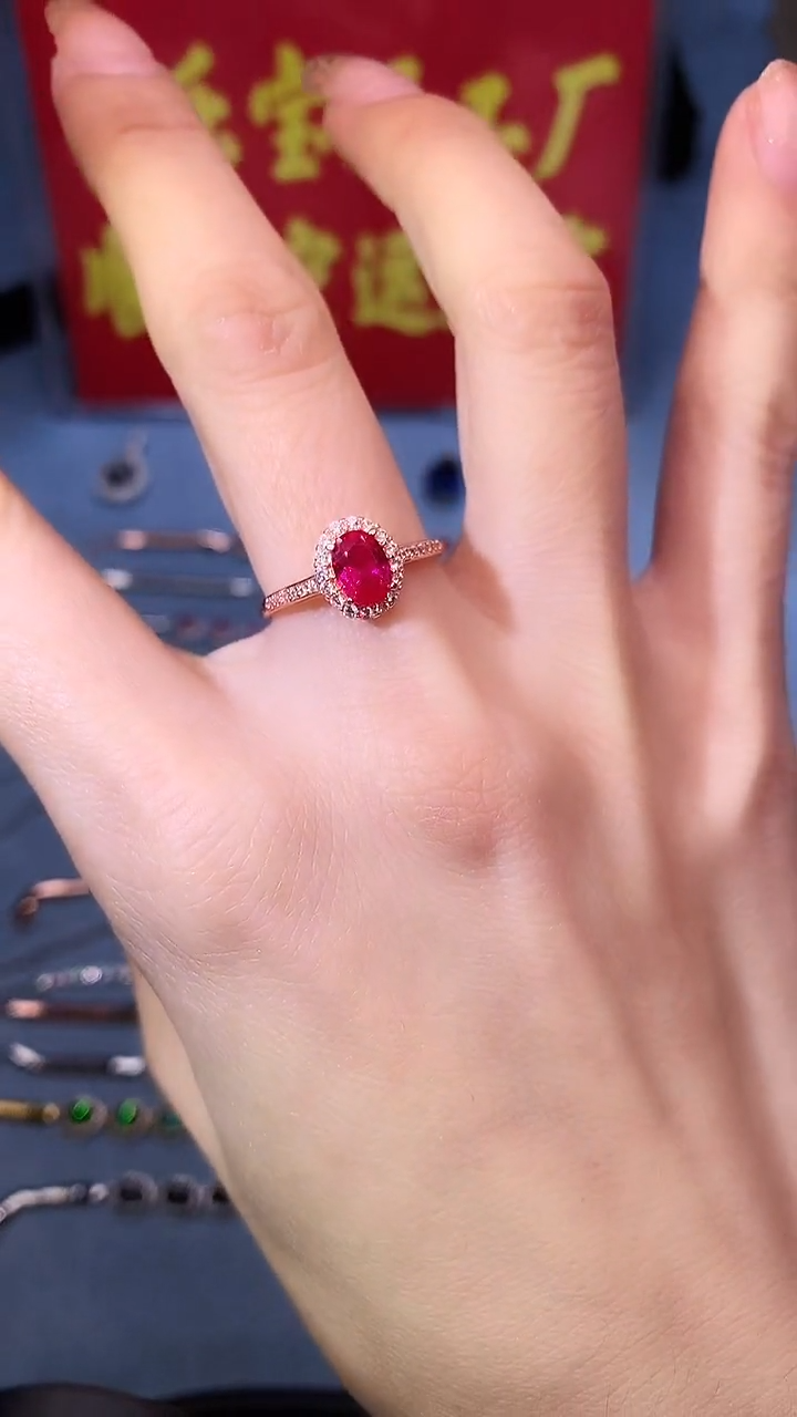 【闪购商品】红宝石戒指银S925镶嵌111111