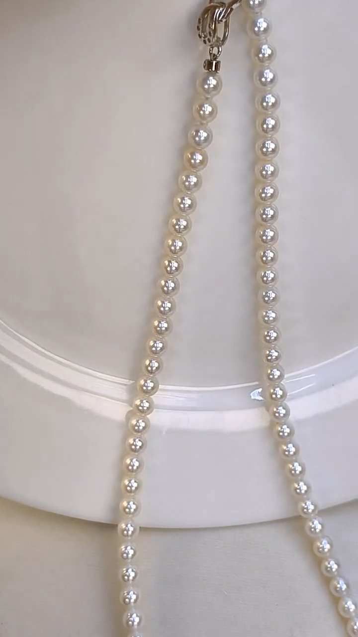 项链银S925镶嵌淡水珍珠5-6