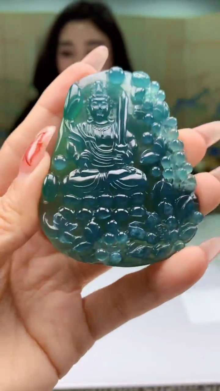 【闪购商品】定制翡翠未镶嵌4829ty-毛货挂件68