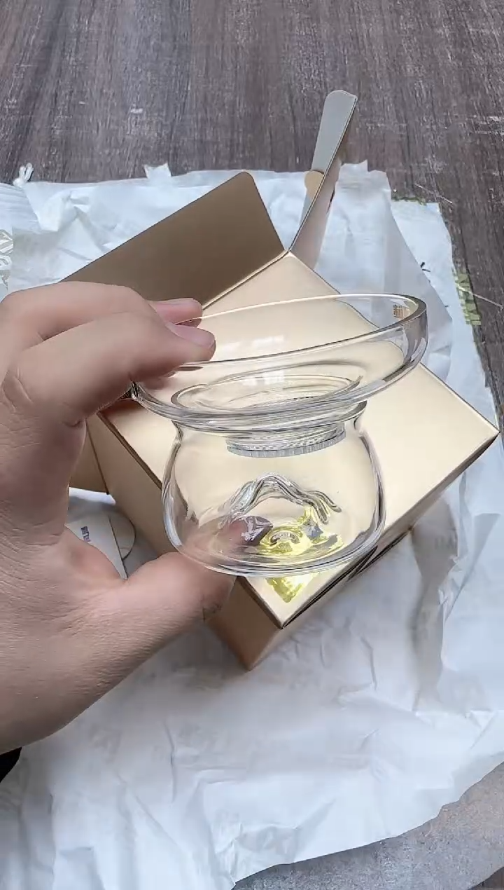 【闪购商品】其他风谜黑金观山茶漏透明