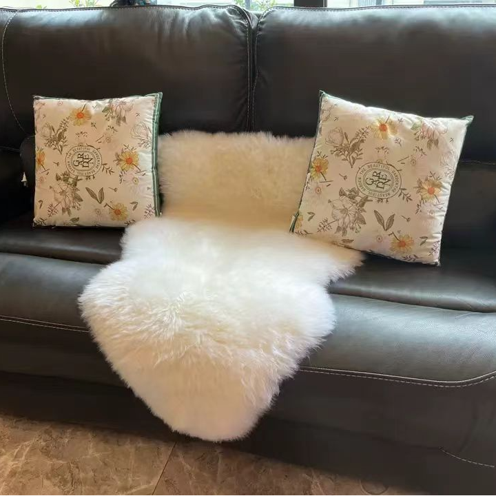 整张皮毛长毛绒一体沙发垫纯地毯可作床边褥子飘窗垫