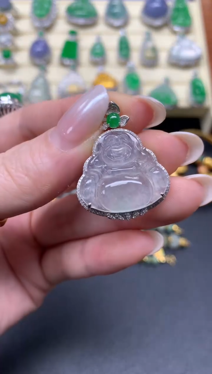 【闪购商品】翡翠18K金镶嵌吊坠(不含链)吊坠|3600+360