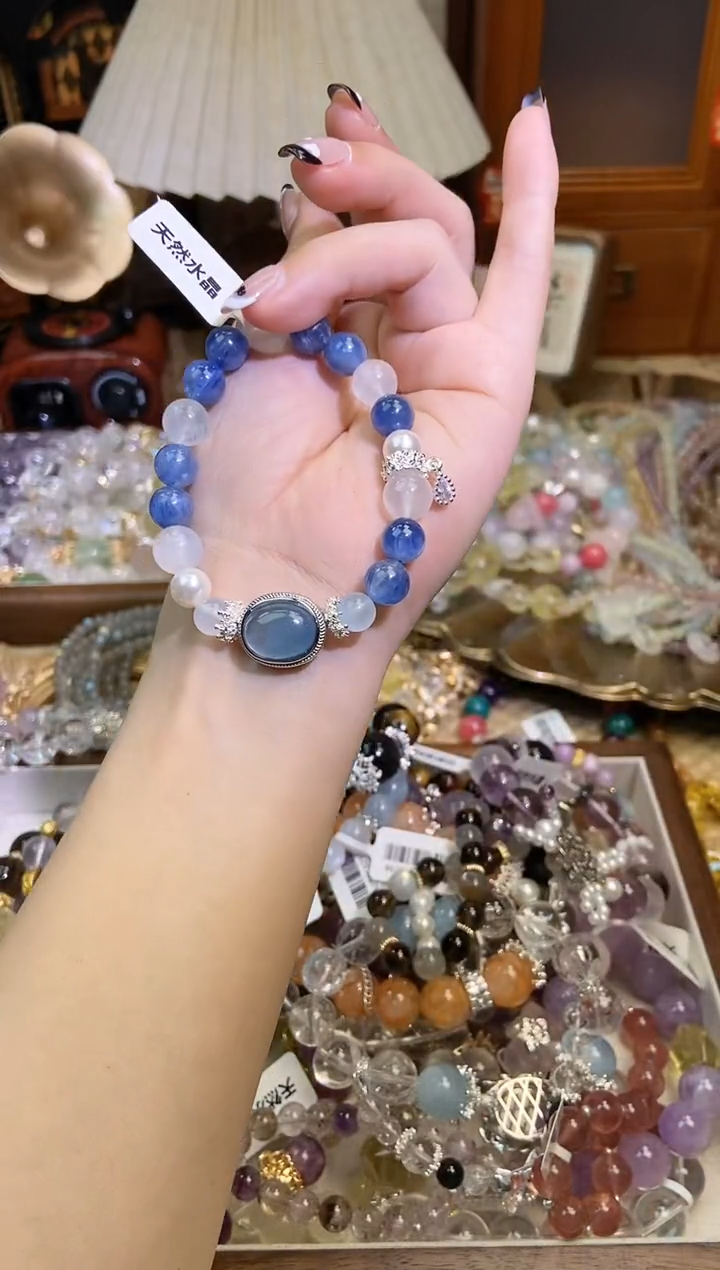 【闪购商品】蓝晶石手串银S925镶嵌350