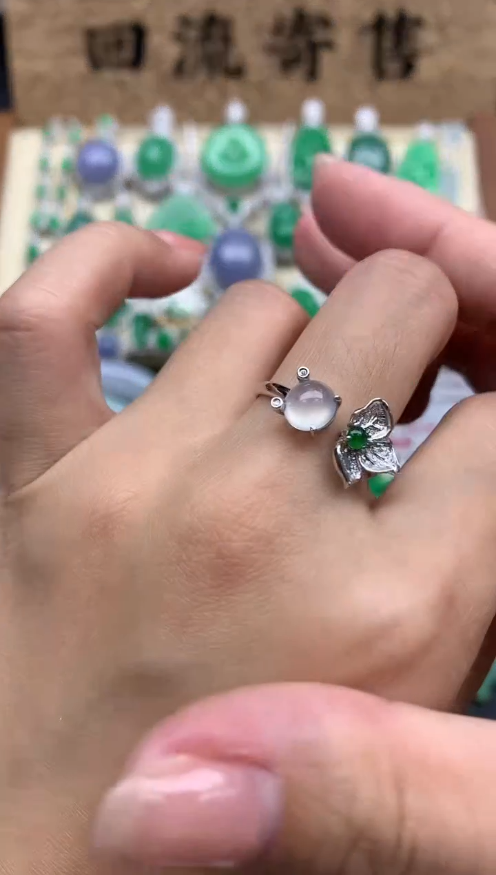 【闪购商品】翡翠戒指18K金镶嵌351-中国好珍宝