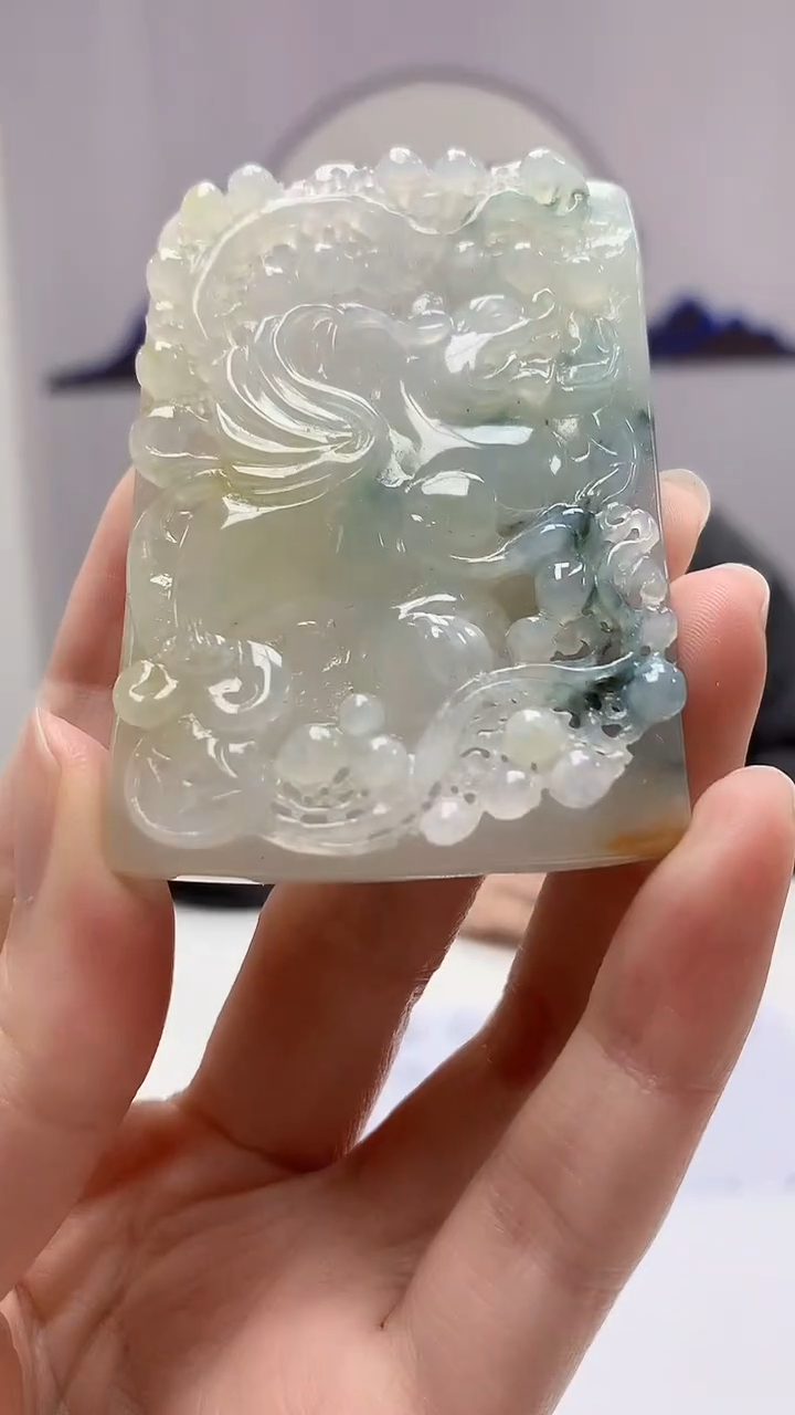 【闪购商品】定制翡翠未镶嵌4852zm-毛货挂件108