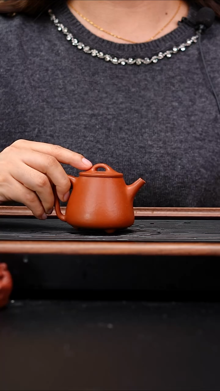 茶壶紫砂黄龙山朱泥高石瓢120cc吴国仙