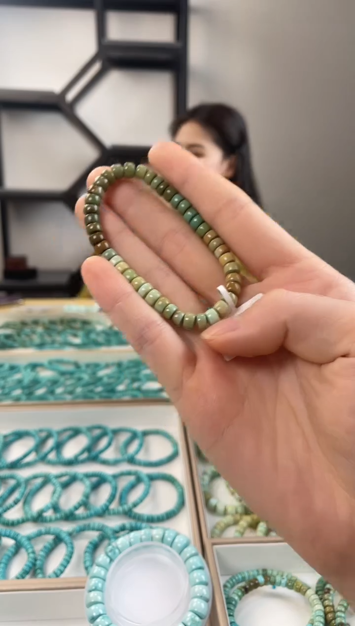 【闪购商品】未镶嵌绿松石珠宝奇石6+mm