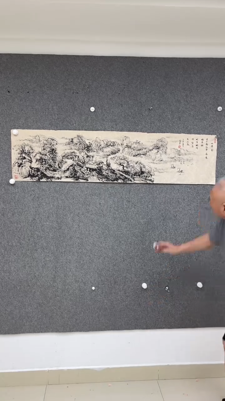 国画黄德中老师四尺对开