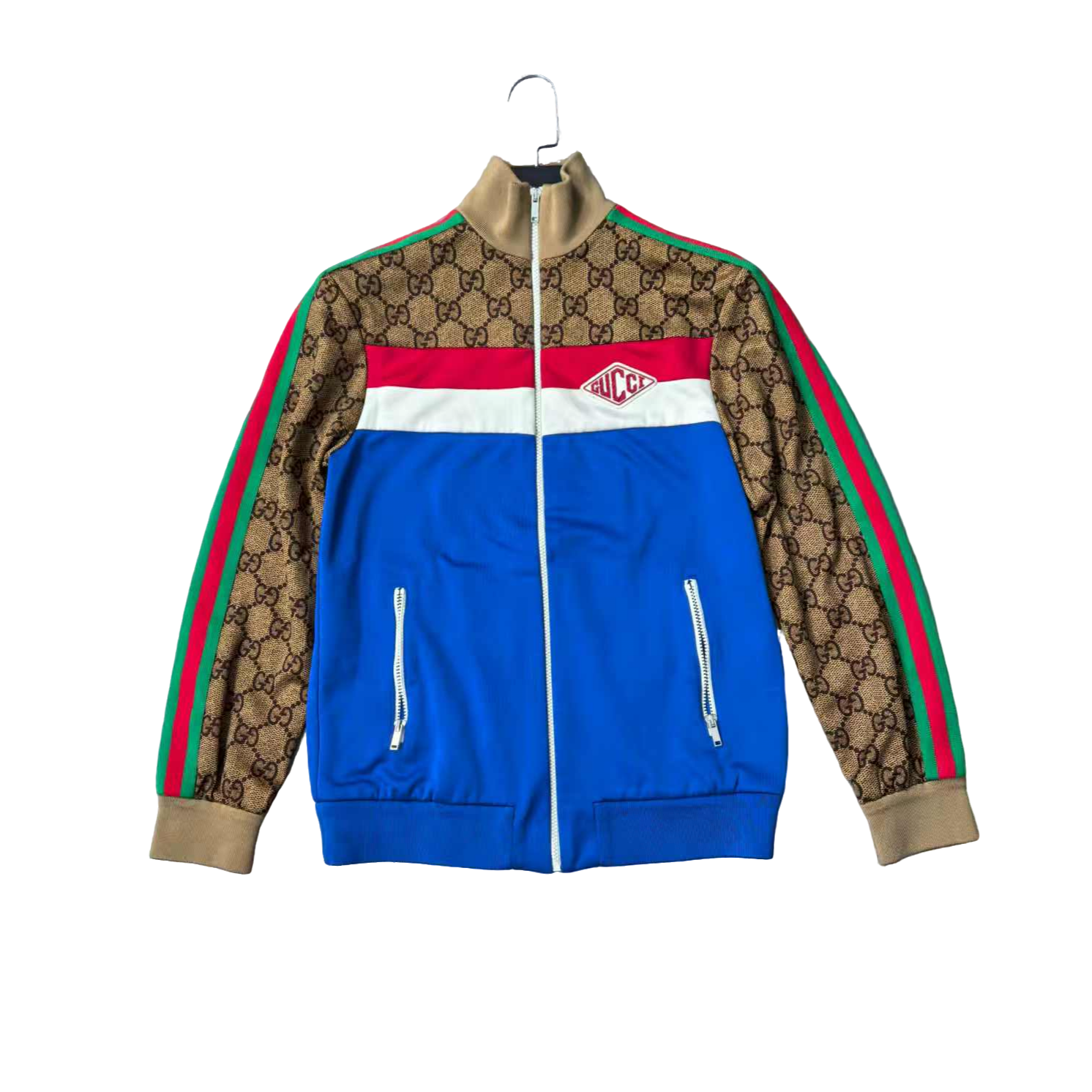 99新 GUCCI/古驰 Gucci满印拼接校服外套/S码/99新