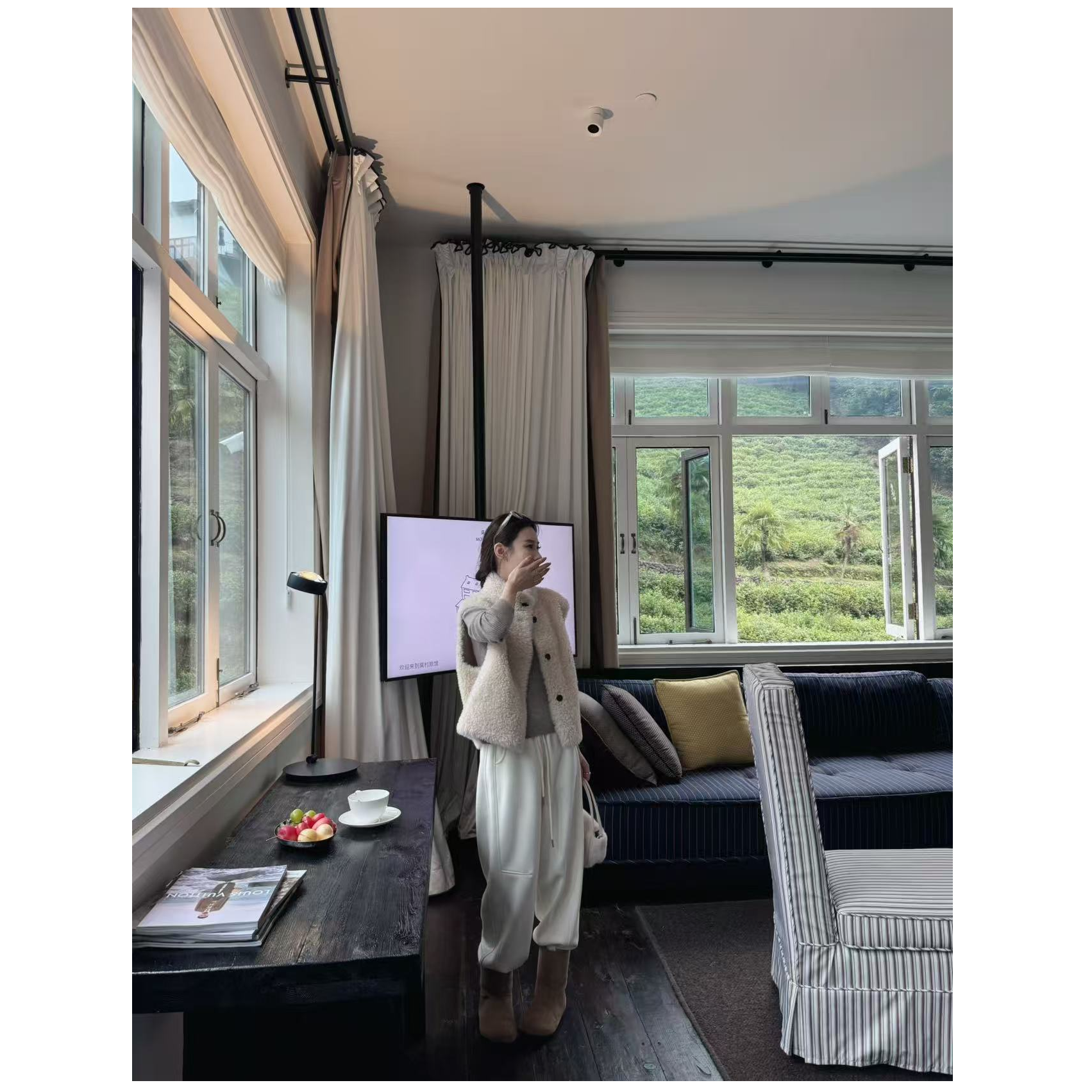 为品质买单～版型巨好！立裁结构定制小弯刀490g醋酸羊毛裤女冬 