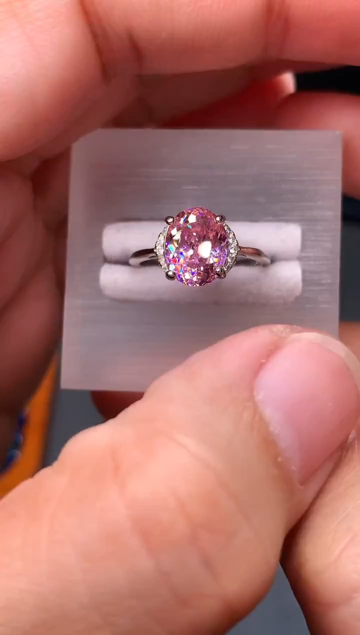 银S925镶嵌戒指碧玺111