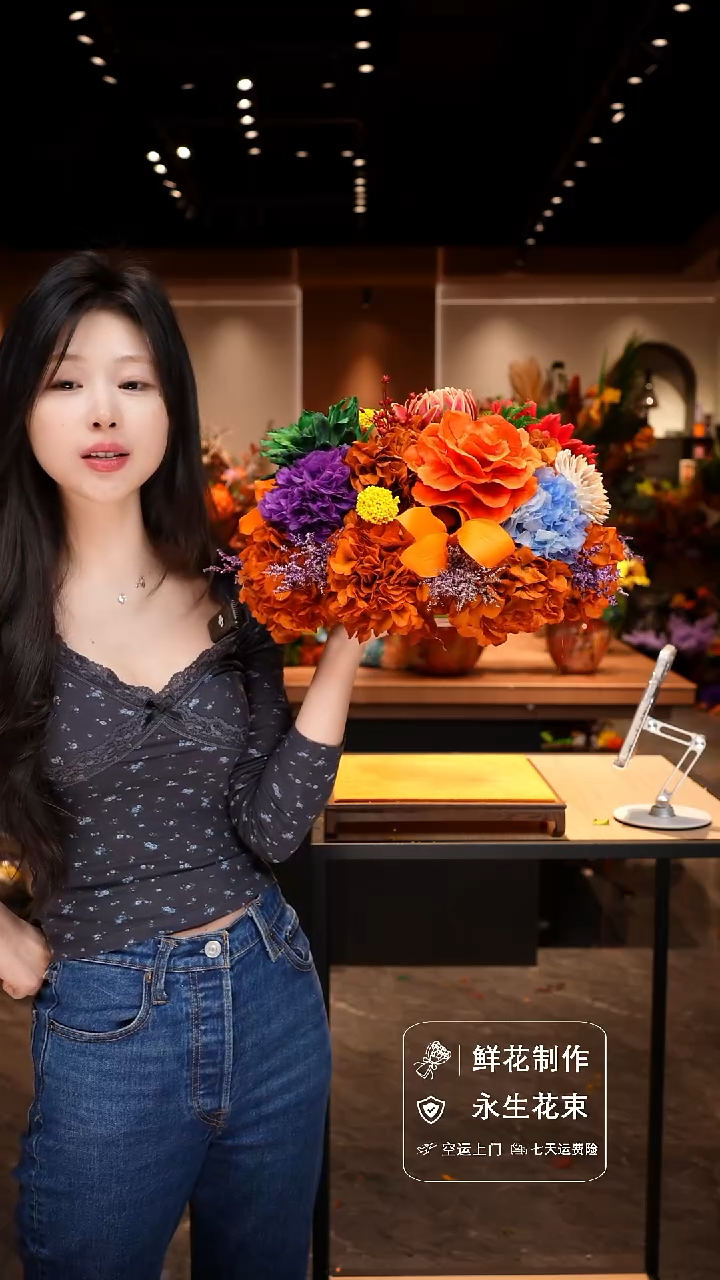 手工艺品琉璃手工花器花束空运包邮送货上门-以图片为准    