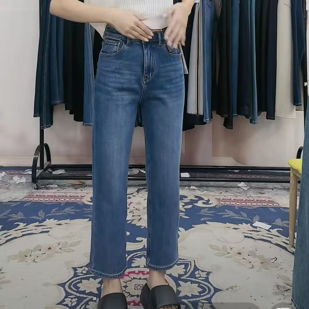 393牛仔裤女2024秋新款烟管裤裤时尚休闲显瘦高腰