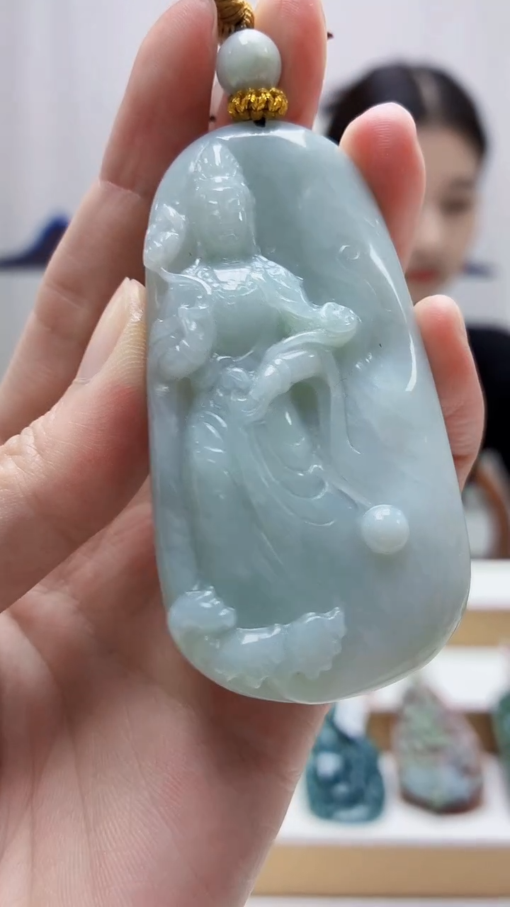 未镶嵌定制翡翠4812zm-毛货挂件观音20
