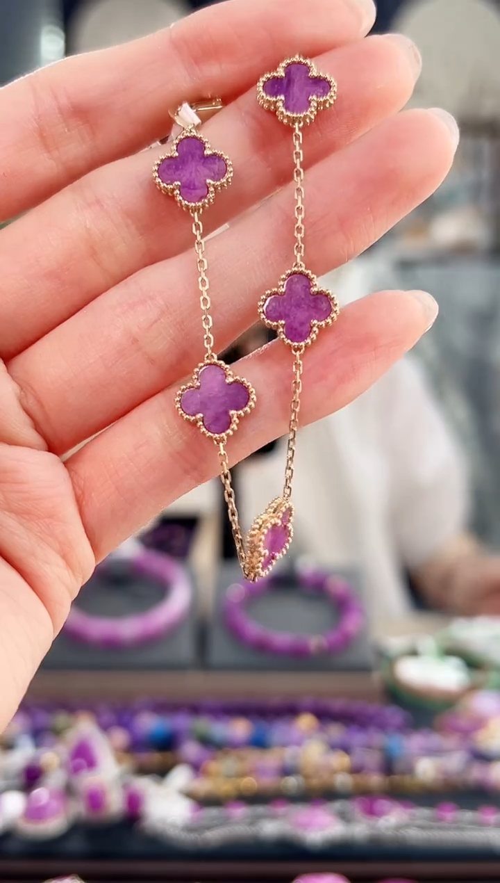 18K金镶嵌苏纪石（舒俱来）手链1S