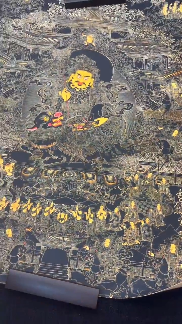 装裱画精美唐卡艺术绘画作品