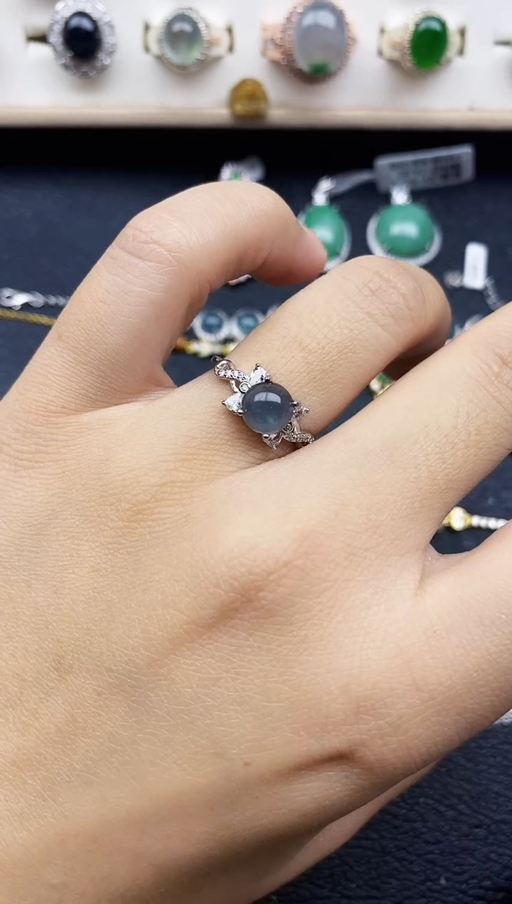 【闪购商品】翡翠戒指银S925镶嵌11111