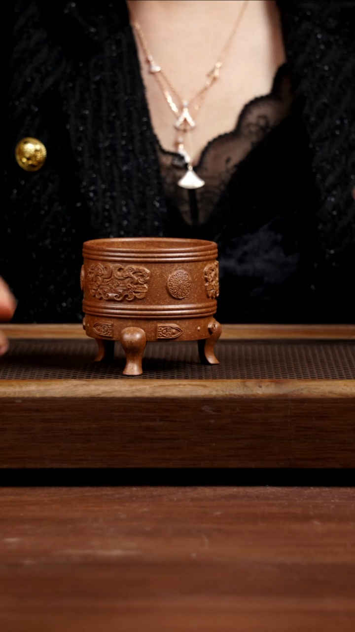 【闪购商品】紫砂茶壶龙骨金砂鼎杯100CC