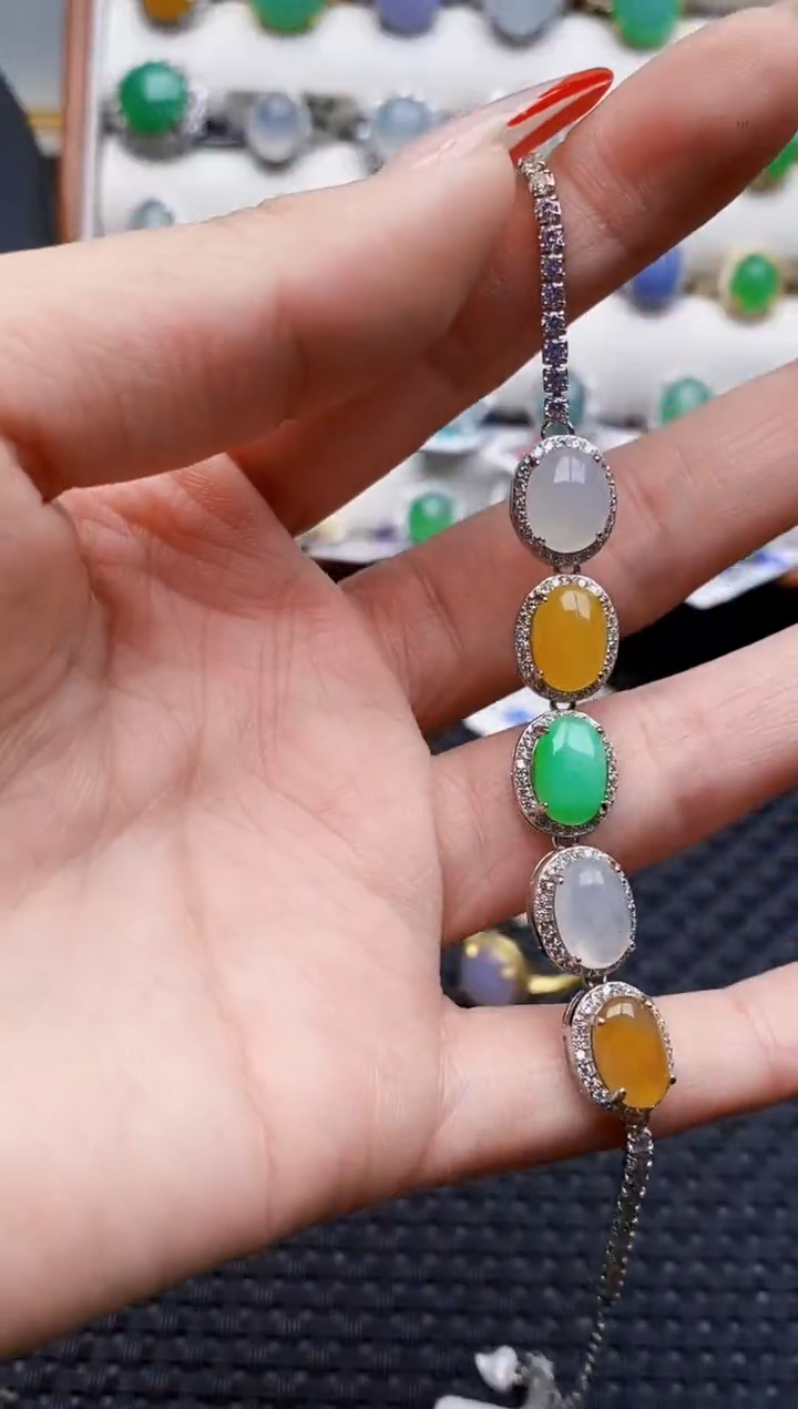 银S925镶嵌戒指翡翠1050