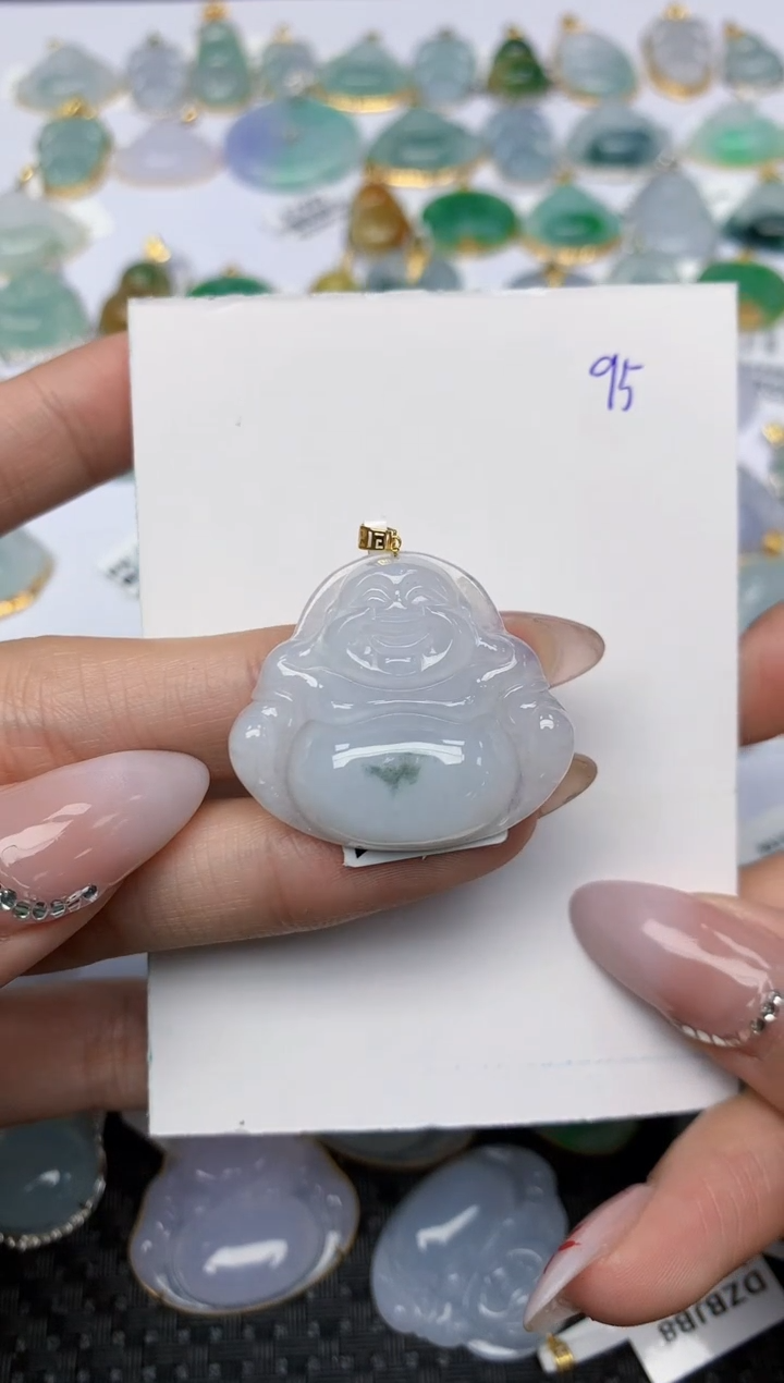 【闪购商品】翡翠颈饰18K金镶嵌 天然翡翠A货