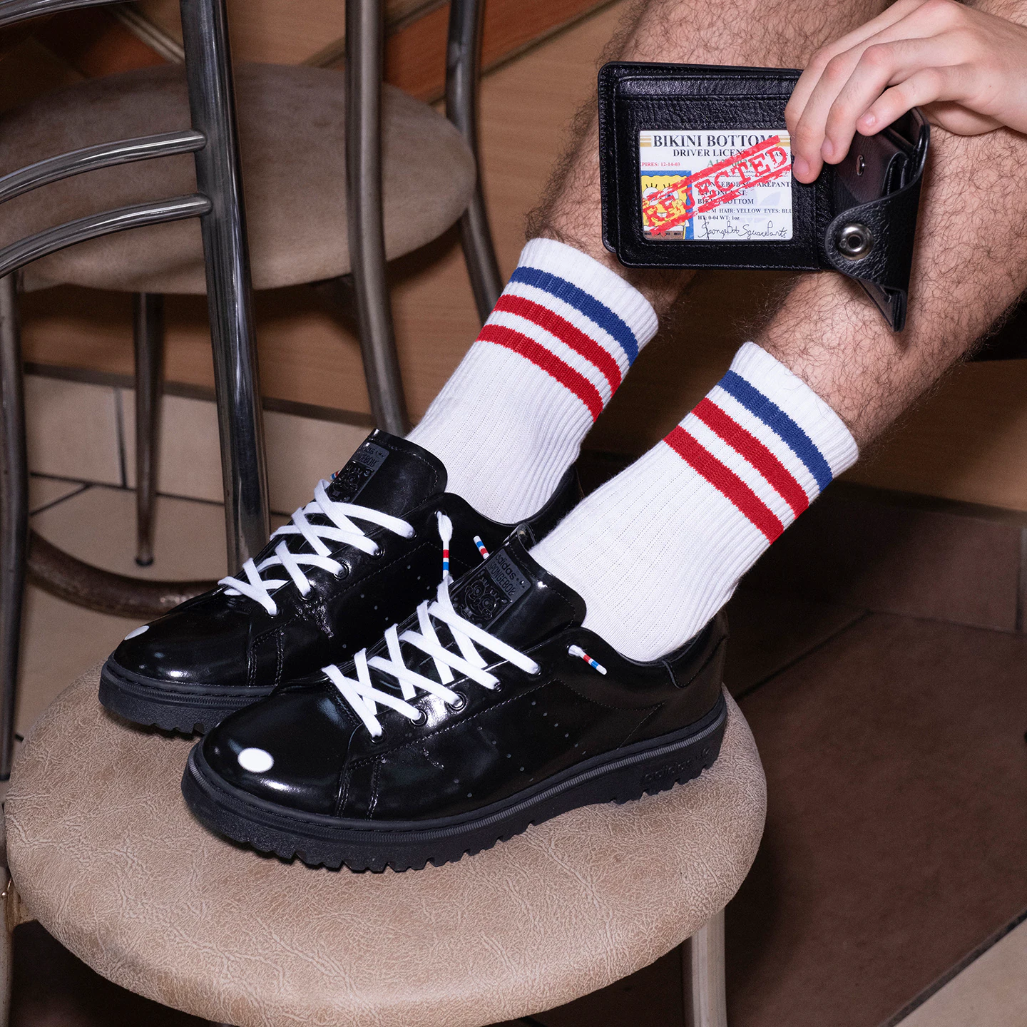 adidas三叶草 海绵宝宝联名款经典运动鞋 JQ6779