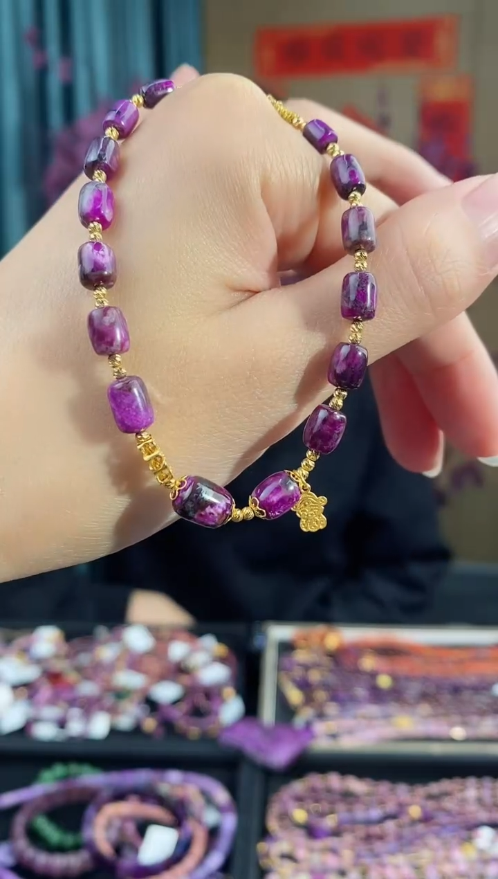 【闪购商品】苏纪石（舒俱来）手链18K金镶嵌608