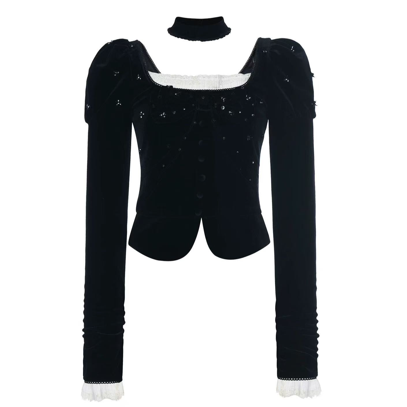 LeFame/拉飞姆2025冬季新款时尚赫本风宫廷风上衣FF25D41SB062