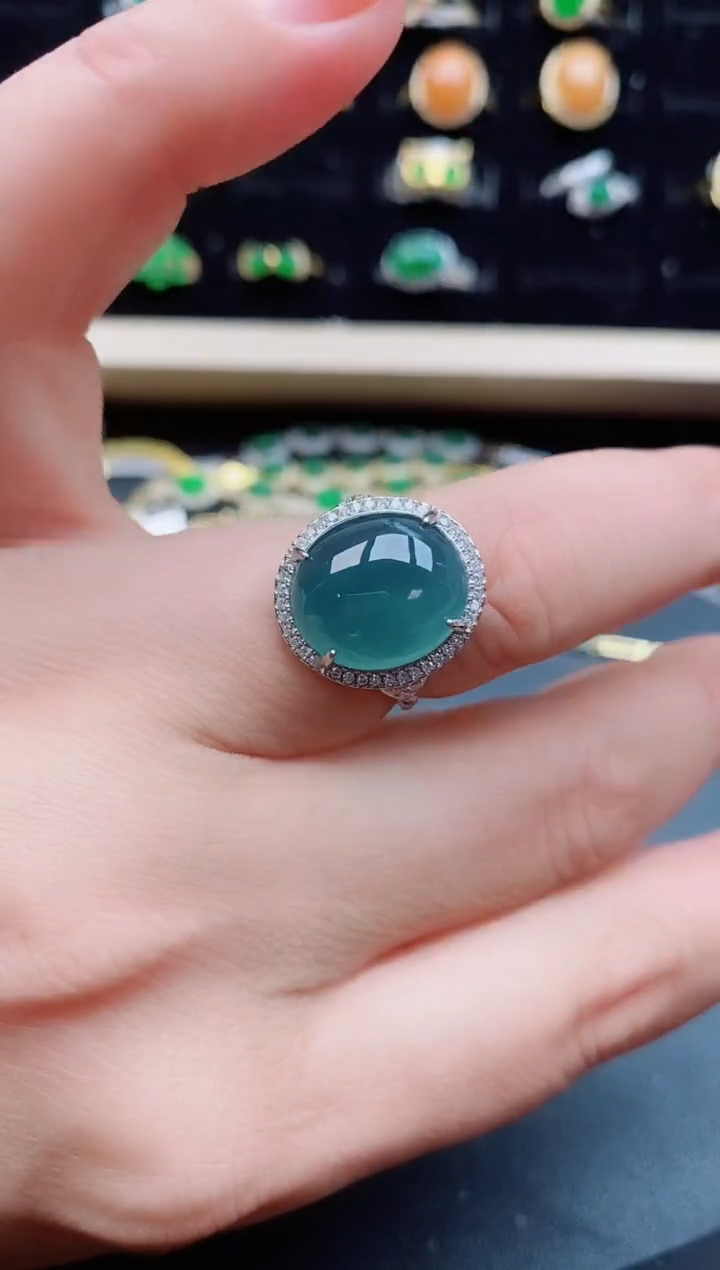 【闪购商品】翡翠戒指银S925镶嵌1212