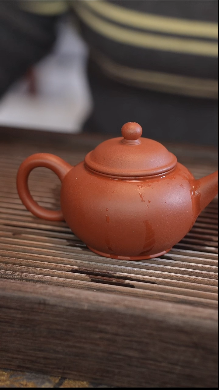 茶壶紫砂水平 北红赤铁 半手工 180cc