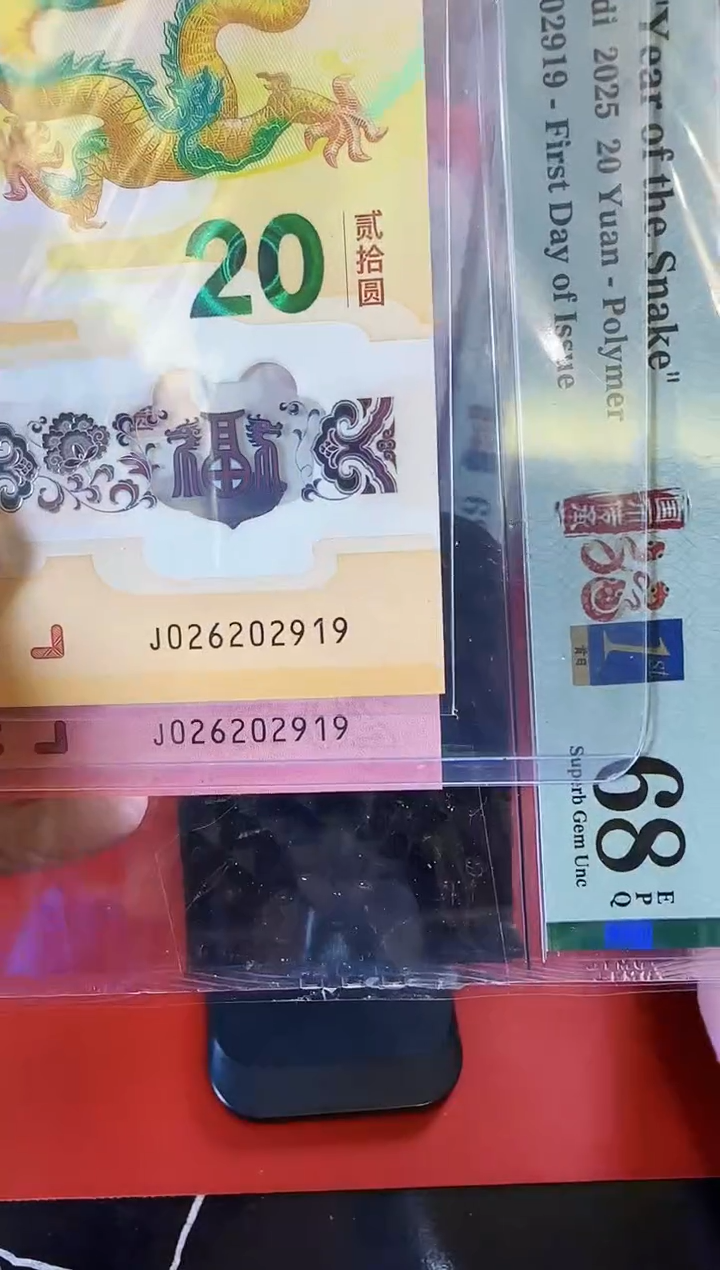 【闪购商品】塑料2025蛇钞全同号026202919裸