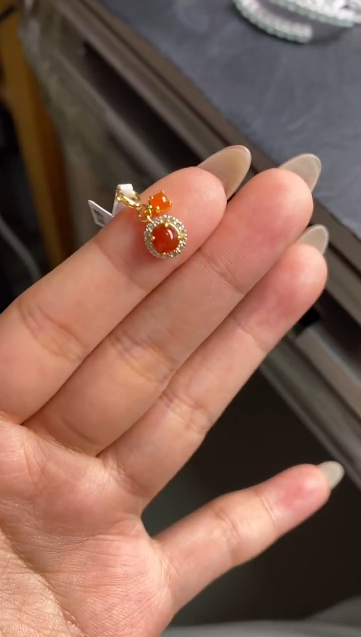 银S925镶嵌戒指翡翠天然A货翡翠